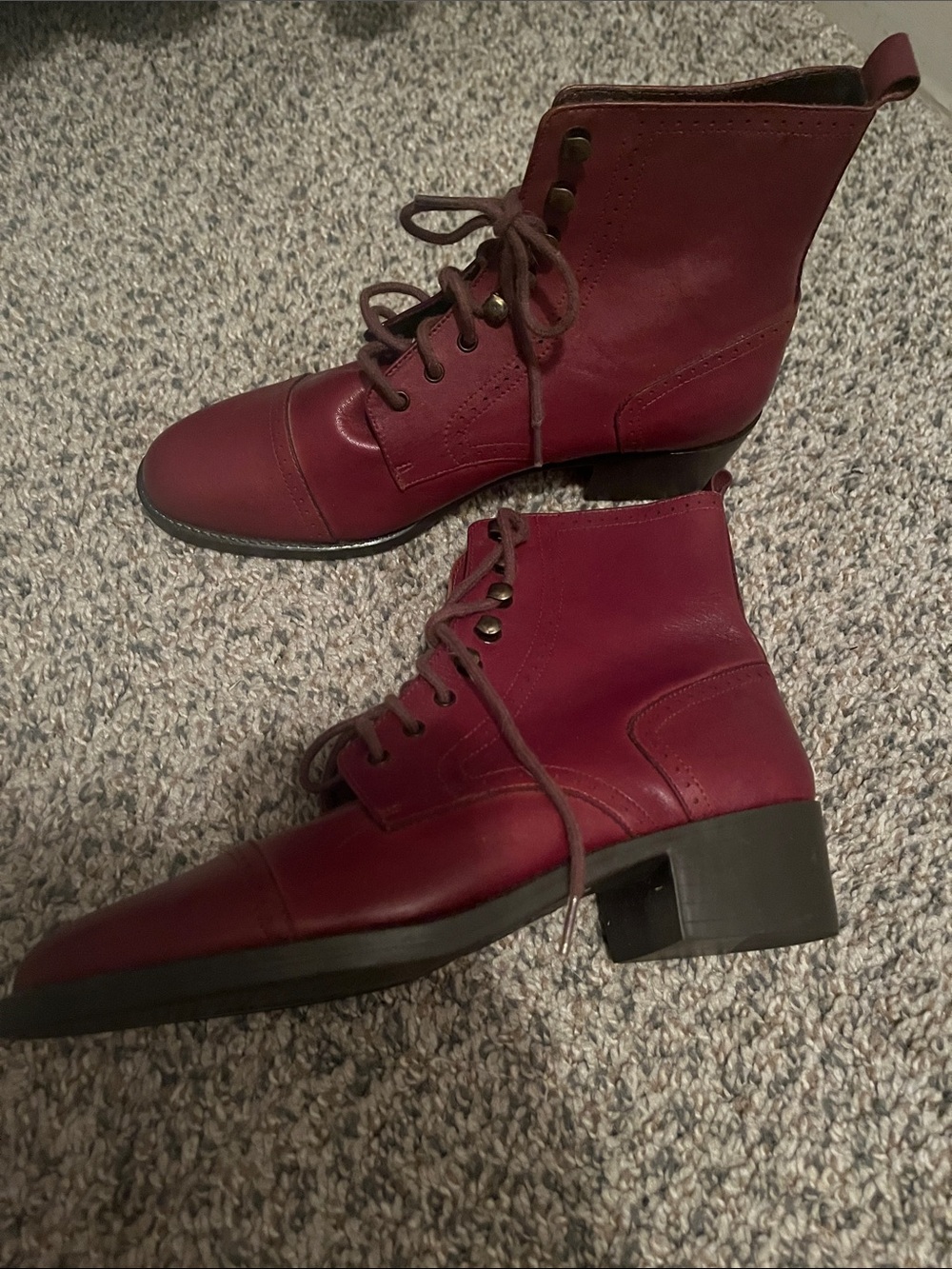 G Wiz Brown Leather Lace up Ankle Boots